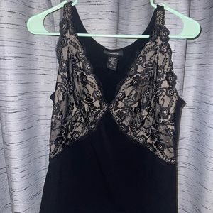 Express black and nude lace tank